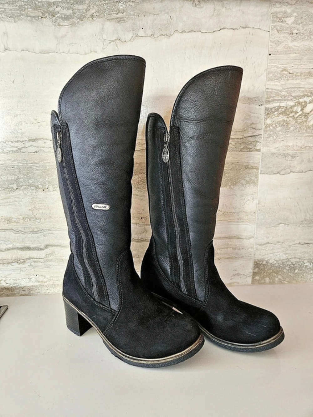Pajar Sunrise Black Knee-High Heeled Boots